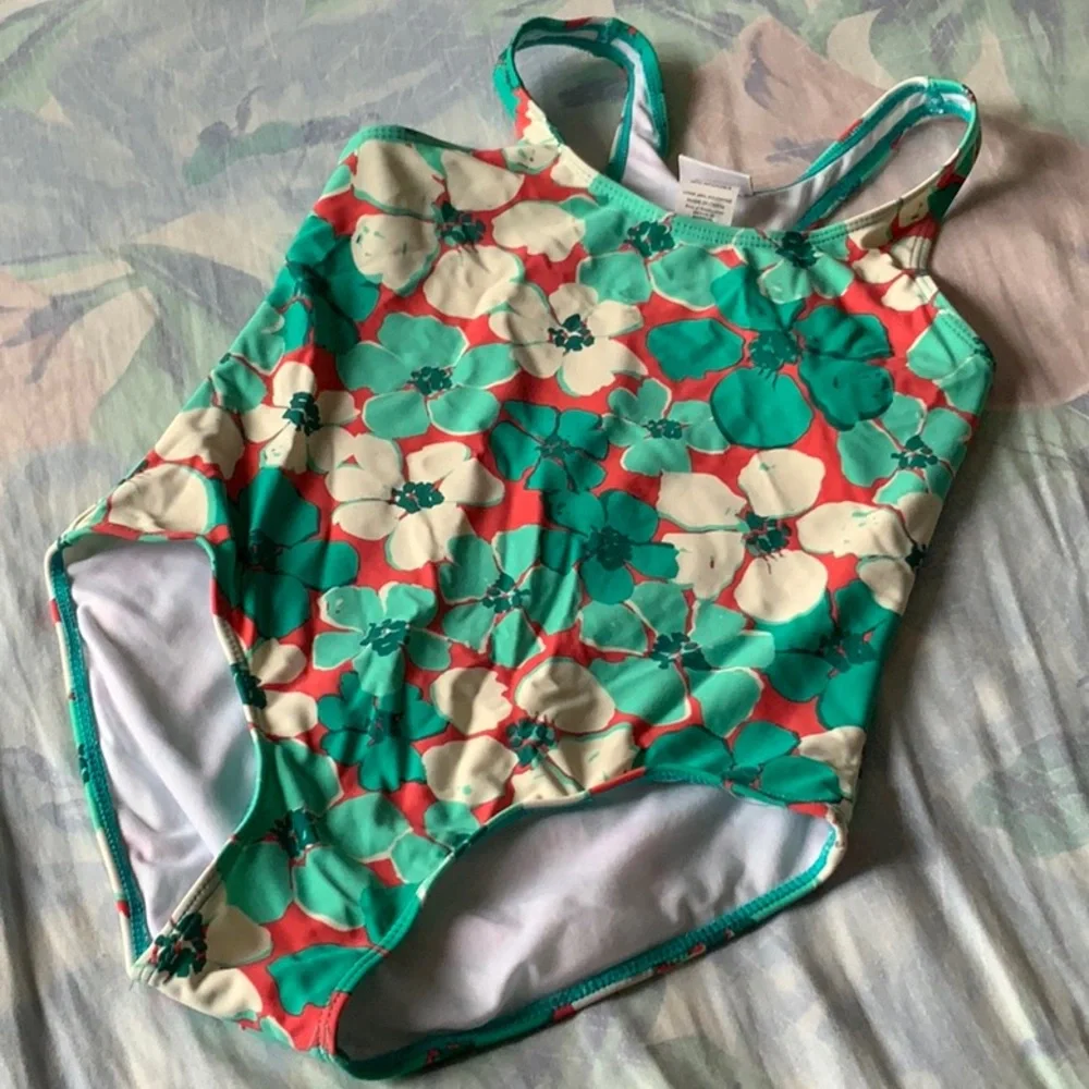 Kanu Surf girls floral swimsuit that fits size 10